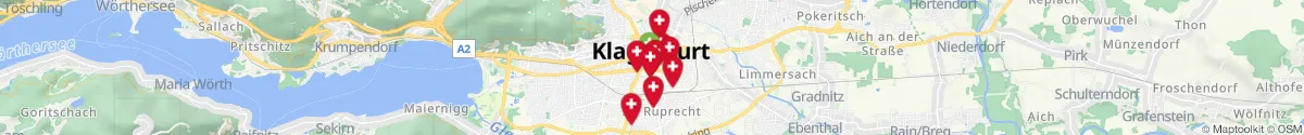 Kartenansicht für Apotheken-Notdienste in der Nähe von Viktringer Vorstadt (Klagenfurt  (Stadt), Kärnten)